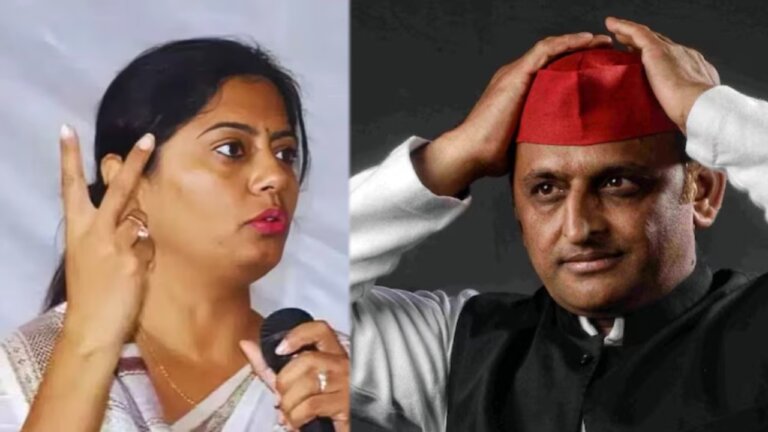 Pallavi Patel and Akhilesh Yadav