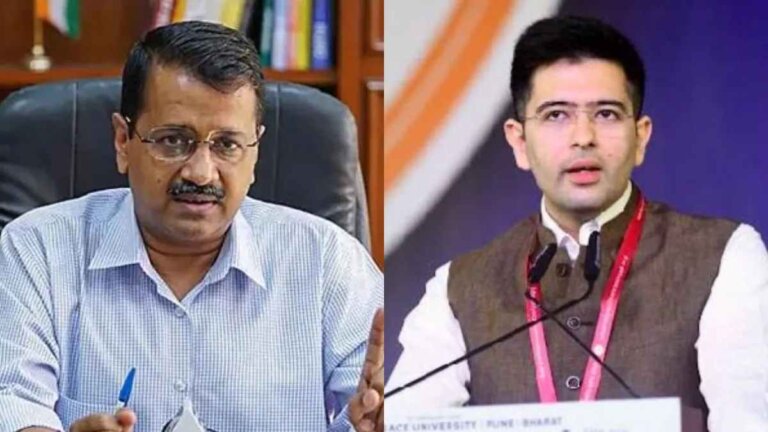 raghav chadha reached arvind kejriwal house