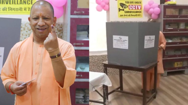 cm yogi casts his vote | cm yogi Adityanath | lok Sabha Election 2024 | 7th Phase Voting | shreshth uttar pradesh |