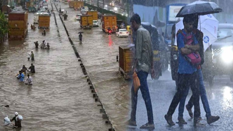 Due to rain in Delhi-NCR roads flooded due to which traffic jam