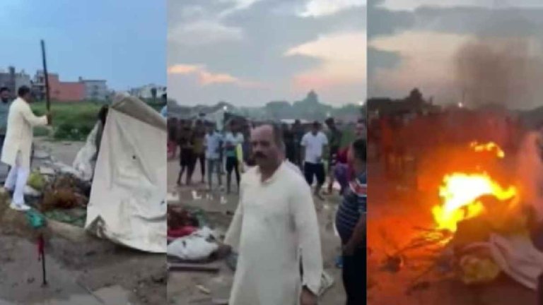 People set fire to slums by pretending to be Bangladeshis