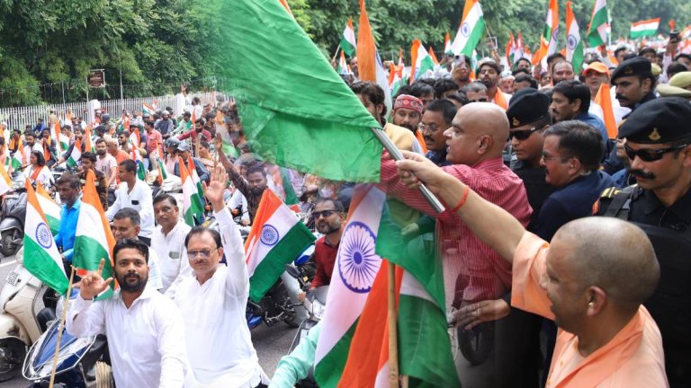 Tiranga Yatra Bike Rally | Har Ghar Tiranga | Shresth uttar Pradesh |