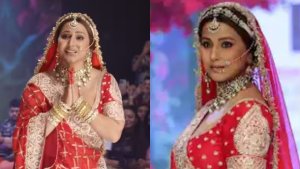 Hina Khan Turns Into A Stunning Bride on ramp Amid Battling Cancer