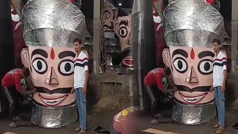 Dussehra 2024 | 80 feet high pollution free effigy of Ravana | Shresth uttar Pradesh |